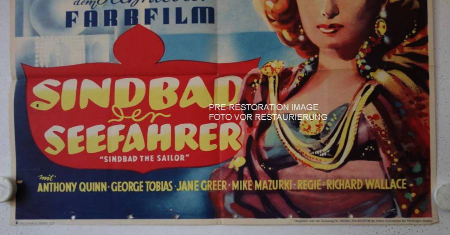 Sindbad der Seefahrer originales deutsches Filmplakat